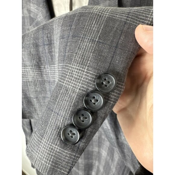 Brooks Brothers 346 Gray Glen Plaid Sport Coat 42R NWT 100% Linen - Picture 2 of 11